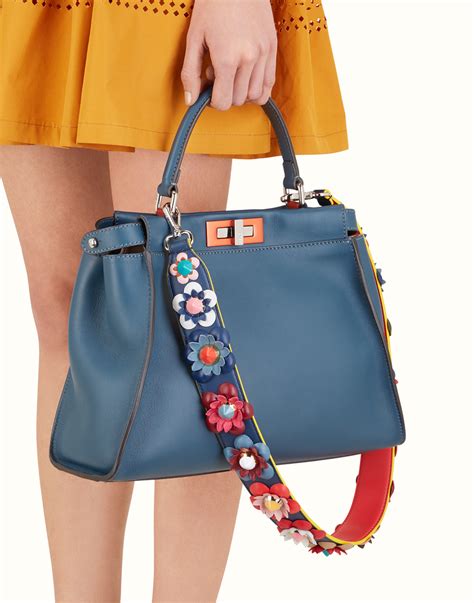 fendi strap you flower black|fendi adjustable strap handbags.